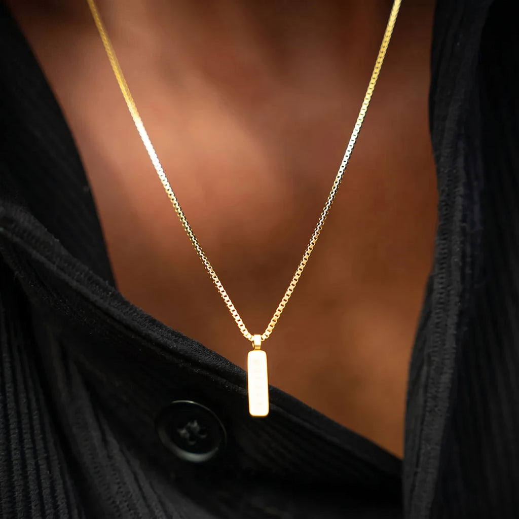 Box Pendant Necklace