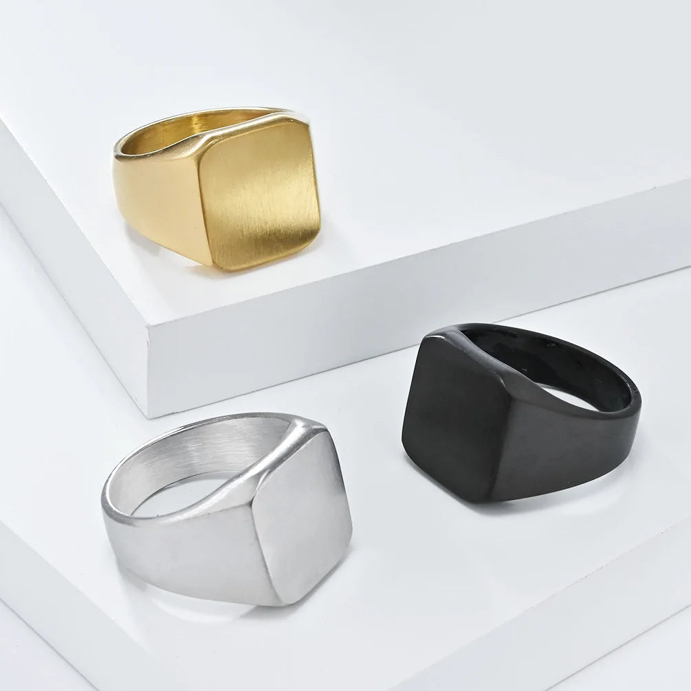 High Quality 316L Stainless Steel Love Gold Ring Fine Jewelry for Men and Women