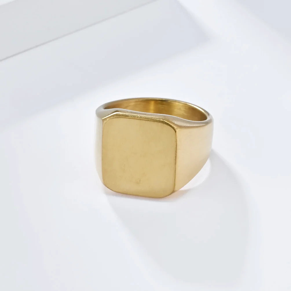 High Quality 316L Stainless Steel Love Gold Ring Fine Jewelry for Men and Women