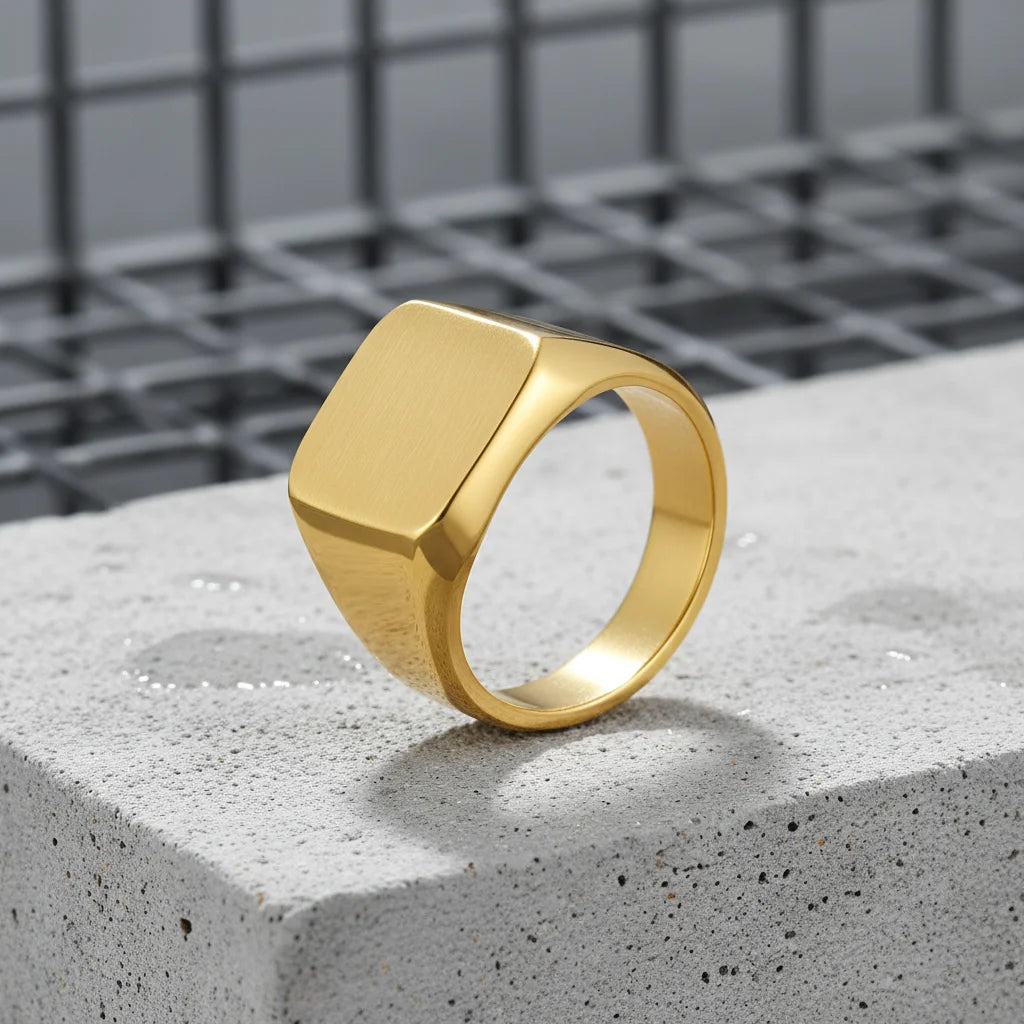 High Quality 316L Stainless Steel Love Gold Ring Fine Jewelry for Men and Women